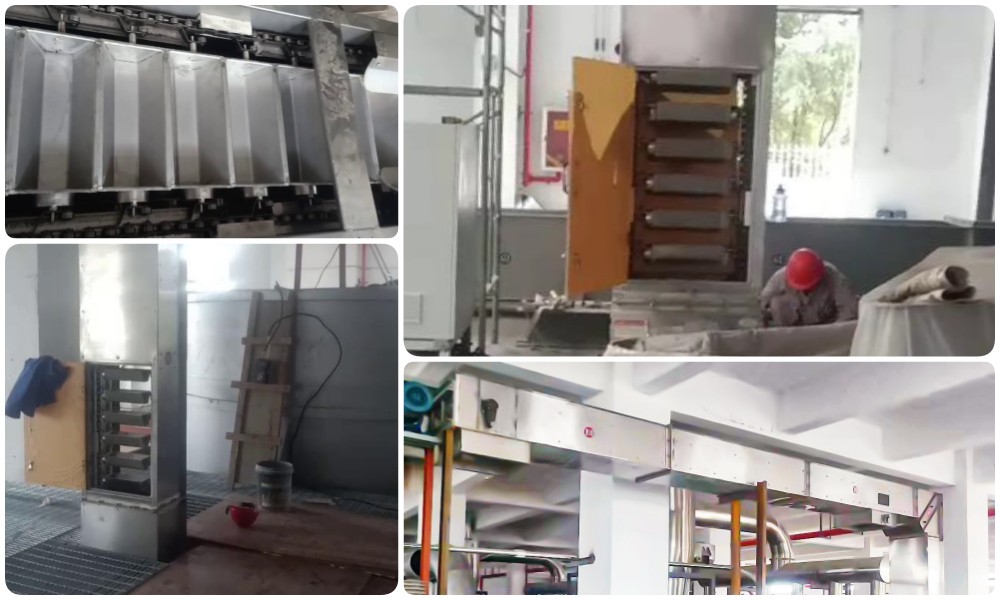 塑料颗粒z型斗式提升机客户现场